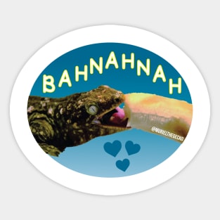 Muriel loves Bahnahnah (blue color) Sticker